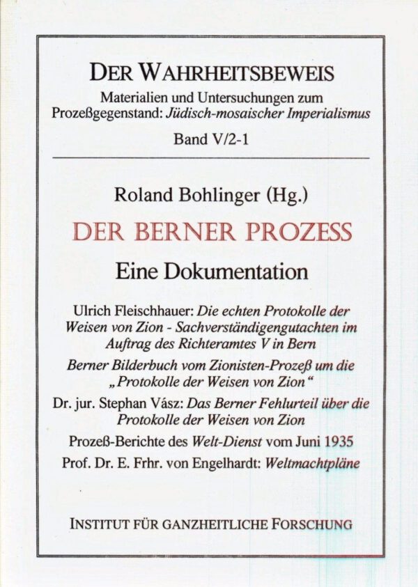 Roland Bohlinger: Die Geheimnisse der Weisen von Zion